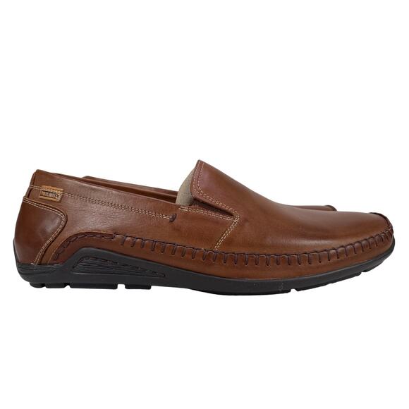 Pikolinos Azores Loafer Moccasin Mens‎ 12 EU 46 Cuero Brown Leather Slip On main image 4